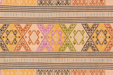 Ancient Thai art fabric paint pattern .