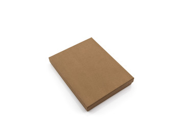 Brown paper box.