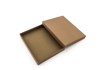 Brown paper box.