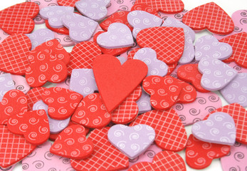 Colorful textured Valentines Day heart-shaped