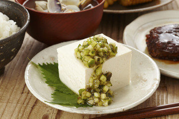 山形のだしで冷や奴