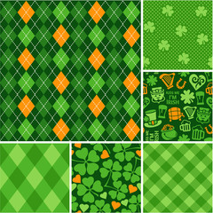 Set of St. Patrick's Day Seamless Patterns