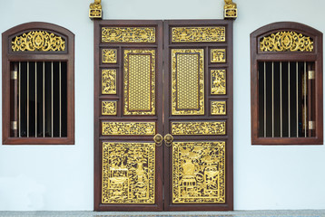 traditional Chinese style wooden door