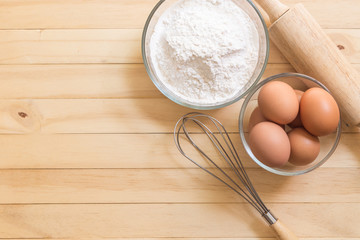 Ingredients for baking cake