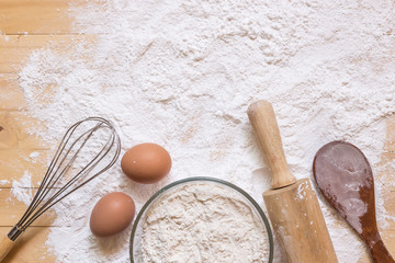 Ingredients for baking cake
