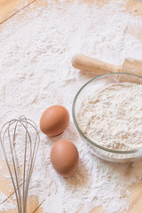 Ingredients for baking cake