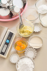 Ingredients for baking cake