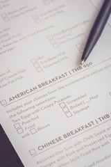 Obraz premium Menu list with pen