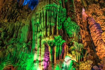 Muurstickers Reed flute cave in Guilin Guangxi China © jimmyan8511