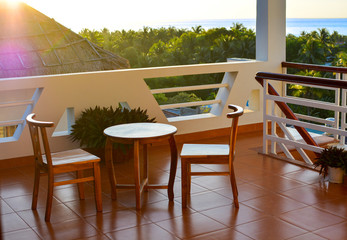Sunrise at balcony