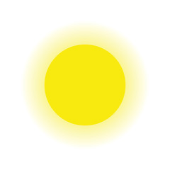 sun and ray isolated white background