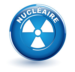 nucléaire sur bouton bleu