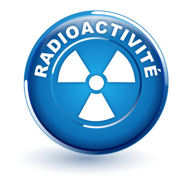 radioactivité sur bouton bleu