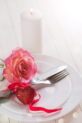 Romantic table setting.