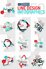 Fototapeta premium Colorful fresh sticker infographics