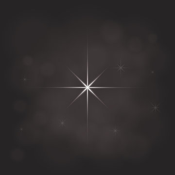 abstract star magic light sky bubble blur dark background