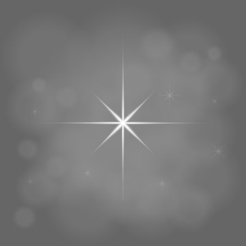 abstract star magic light sky bubble blur gray background