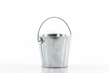 Metal zinc bucket.