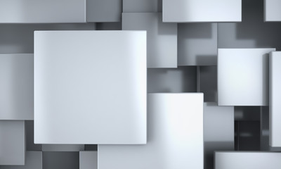 White Blocks Abstract Background
