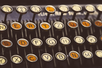 Vintage typewriter keyboard