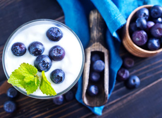 yogurt with blueberry