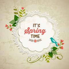 Spring design vector background