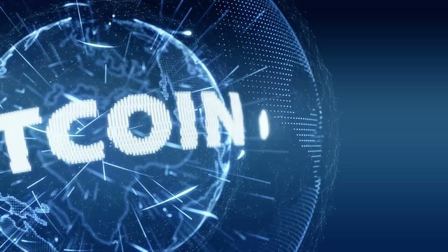 World News bitcoin currency Intro Teaser blue