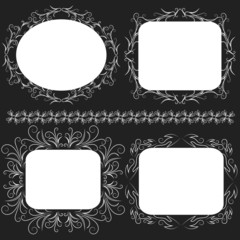 Decorative frame - vector set. Vector illustration