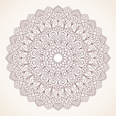 Ornamental round lace pattern.