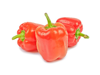 Sweet red pepper isolated on white background cutout