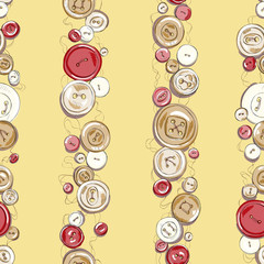 Strips of hand drew buttons