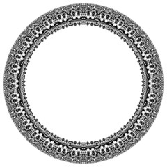 Damask  Pattern. Round Ornament