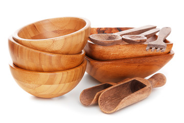 Natural bamboo kitchenware