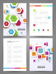 Set of brochure design templates