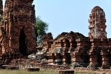 Obraz premium ancient temple at ayutthaya ,Thailand.