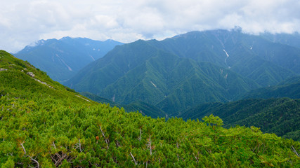 Fototapeta premium Mt.Senjo in the Southern Japan Alps, Nagano and Yamanashi, Japan