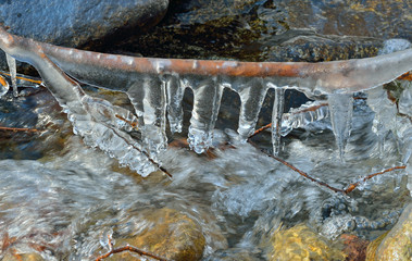 Icicles and stream 6