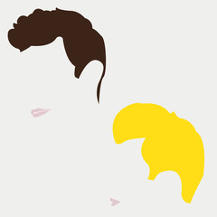 Illustration of men's haircut