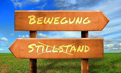 Strassenschild 33 - Bewegung