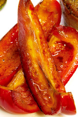 Roasted sweet pepper, seasoning for meat dishes.