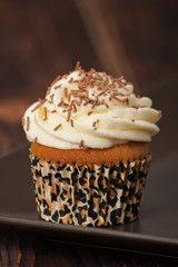 Cupcake With Cream And Sprinkles
