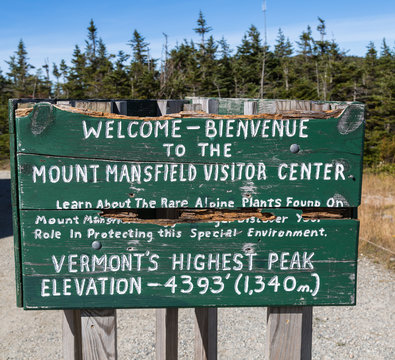 Mount Mansfield sign