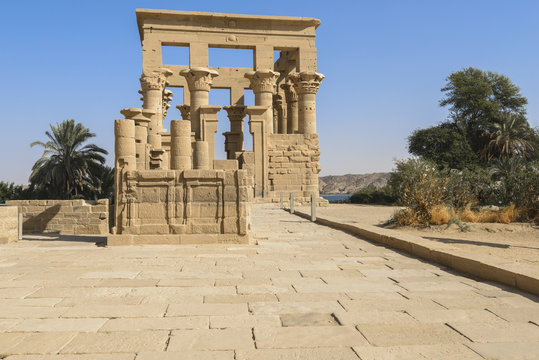 Trajan's Kiosk on Agilika island, Aswan (Egypt)
