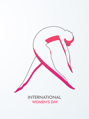 Happy Women's Day celebration with a lady in stylish pose.