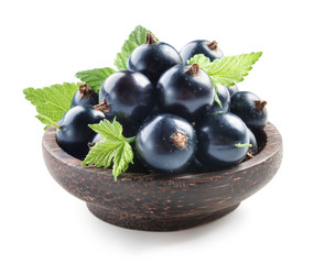 Black currant isolated on white background