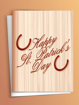 Greeting card design for Happy St. Patrick's Day celebration.