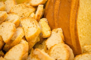 Italian bread and slices