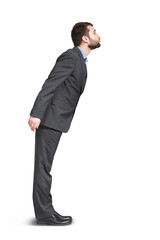 man in grey suit want to kiss