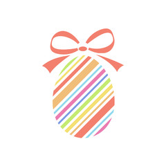 Osterei bunt Streifen