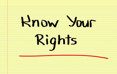 Know Your Rights Concept